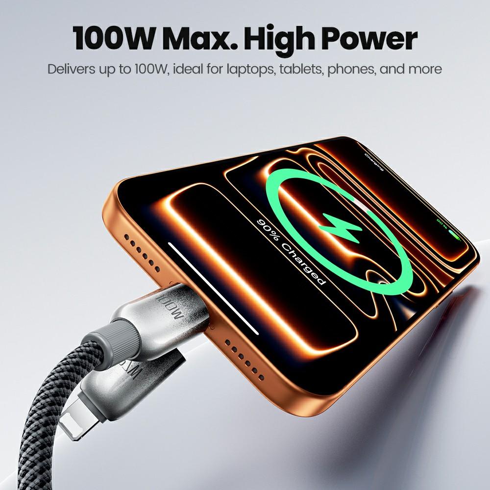 TOOCKI X118C2 1.2m USB-A / USB-C To USB-C / iP 480Mbps Data Cable PD 100W Fast Charging Cable with E-Marker Chip for Laptop Phone