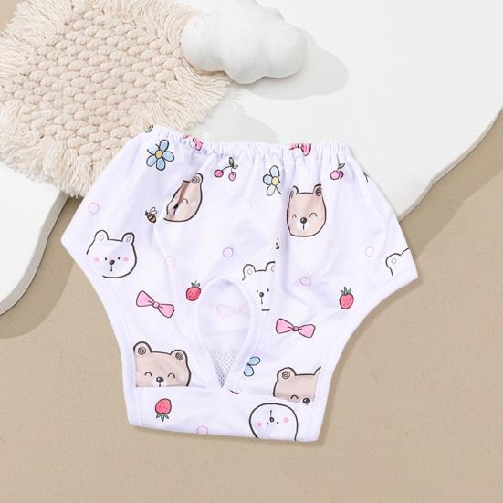 Yousheng Pet Menstrual Pant Female Dog Diaper Shorts Sanitary Pants Elastic Physiological Panties Cartoon Pattern Breathable Puppy