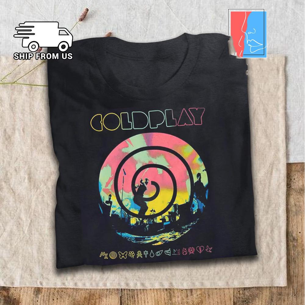 

COLDPLAY Band HEAD FULL OF DREAMS SWIRL T Shirt Full Size S5XL TT234 Unisex T-Shirt S