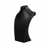 Black Leatherette Necklace Display Elegant Design Bust Pendant Holder for