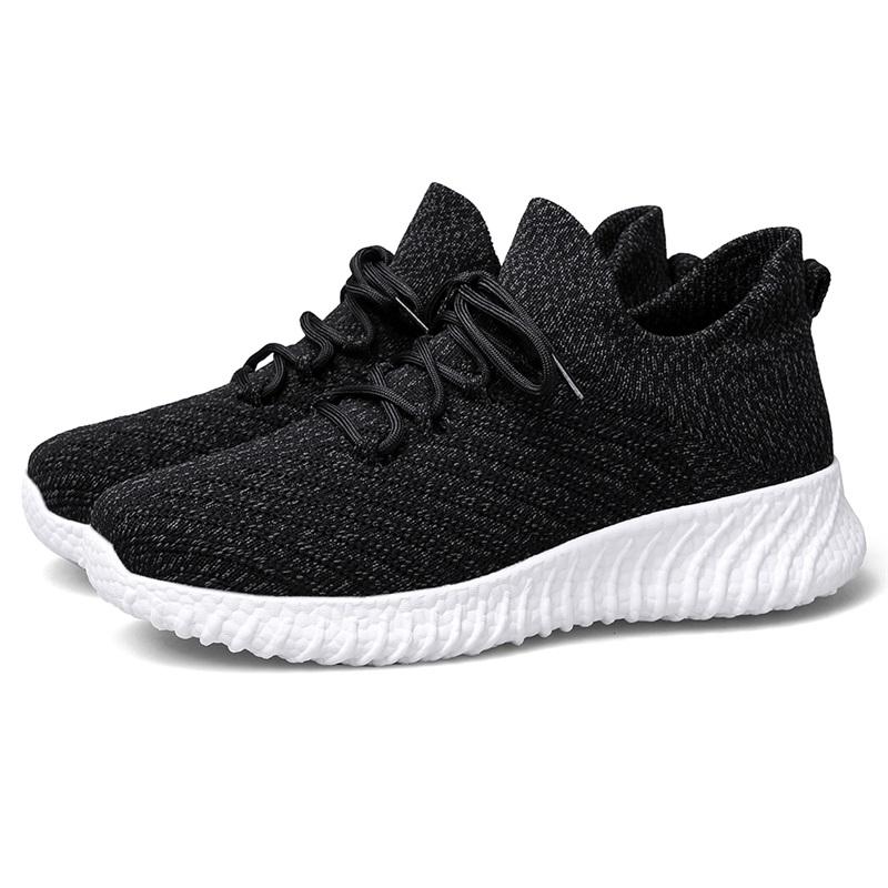 Large Size Fashionable Breathable Lightweight Sports Flying Mesh Shoes Outdoor Hiking Shoes Socks Shoes Sports Casual Men's Shoes