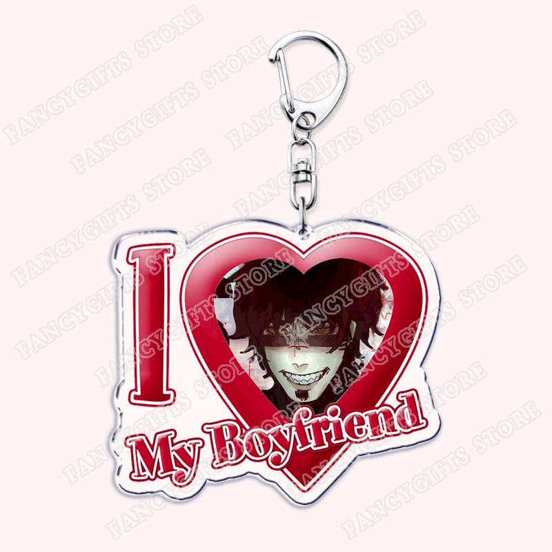 Portachiavi Carino I Love My Boyfriend Chibi per Accessori Law Pet Strade Lawrence Ren Hana Owo Portachiavi Gioielli Amici Fan Regali
