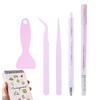 Scrapbooking Tools Kit 4-Piece Hand Tool Glue Pen Kit Strong Adhesive Handbook Tool Set For Collage Paper Art Card Making And