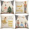 Christmas Nutcracker Warm and Festive Atmosphere Childlike Home Decoration Sofa Cushion Cover