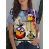 Summer Round Neck 3D Various Animal Print Top Fashionable Casual Short Sleeved Women's T-shirts