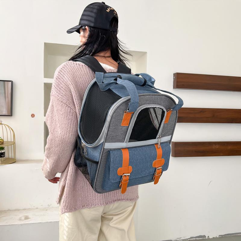 Pet bag, portable large-capacity backpack for going out, breathable backpack for cats and dogs