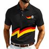 Men's Casual Soccer Print Quick-Dry Polo Shirt Lightweight Mesh Breathable Short Sleeve Top Suitable for Sports and Outdoor Activities