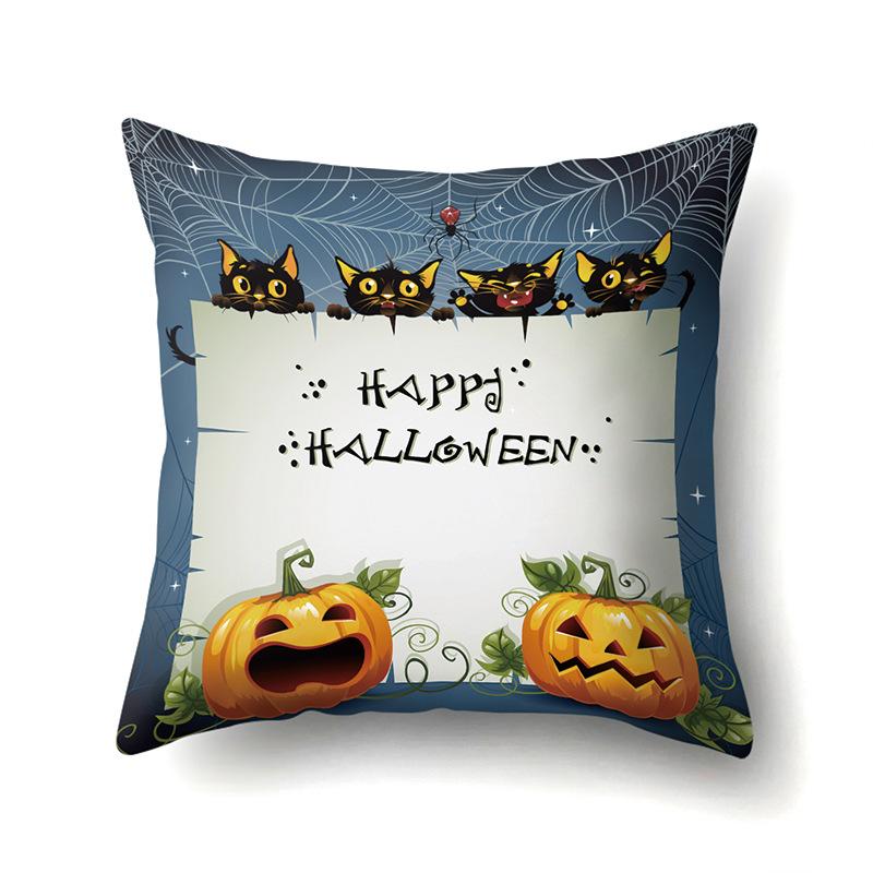 Halloween Pillowcase Car Waist Pillow Pumpkin Sofa Cushion Cover Office Home Living Room Pillowcase