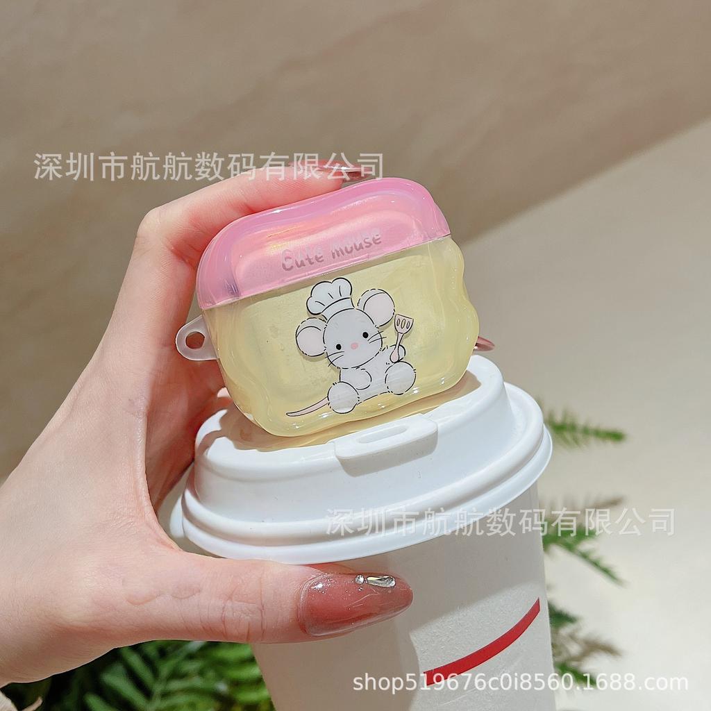 Cute chef mouse for apple AirPods 1 generation protective case 1st generation AirPods 1 generation pro earphone case