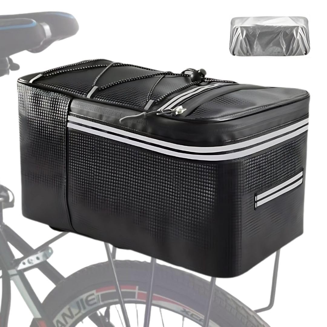 

Сумка-штаны для велосипеда большой вместимости, водонепроницаемая боковая сумка/сумка-багажник для заднего багажника, с чехлом-светоотражателем (Крышка 15 л)