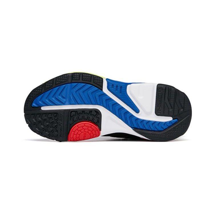Anta Rotating Button Shock Absorbing Wear Resistant Non Slip Low Top Kids Running Shoes Kids Sneakers Black Blue 312219961N-7