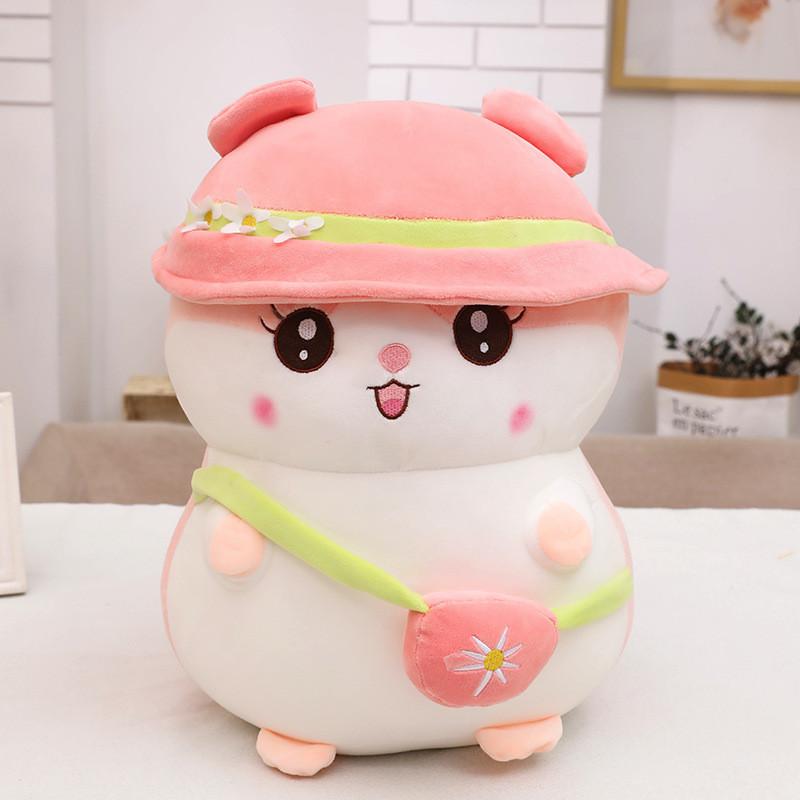 Cute Hamster Plush Toy With Hoodie Large Sleep Pillow For Kids And Girls