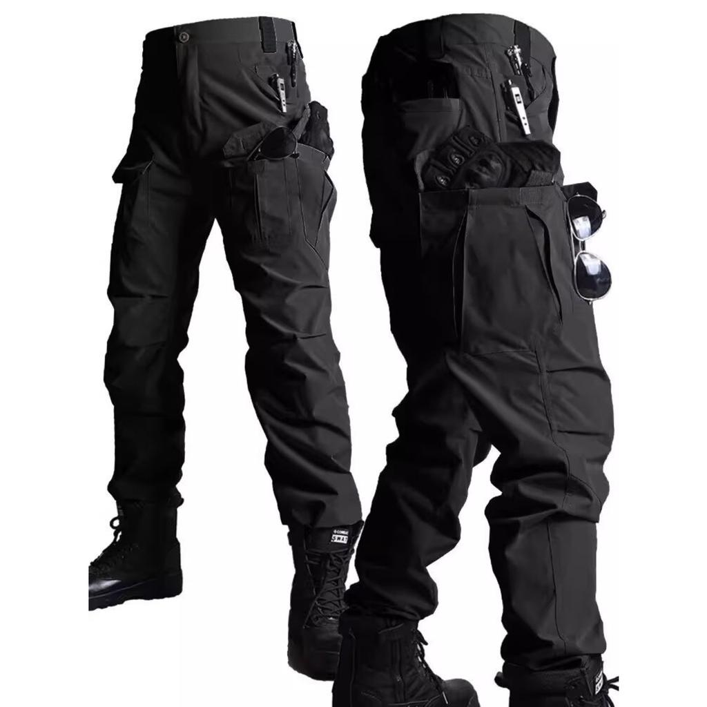 Men's summer new quick-drying pants outdoor loose multi-pocket trousers