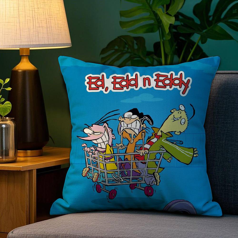 E-Ed Edd N Eddy Pillow Case Anti-dustmite Pillowcase Invisible zipper silky Sofa cushion cover