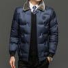 Chaqueta de algodón de felpa y espesa para hombre, chaqueta de algodón con solapa, chaqueta de invierno para preservar el calor