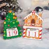 Christmas Calendar Wood Design Festival Table Decoration Countdown Calendar with Numbered Days