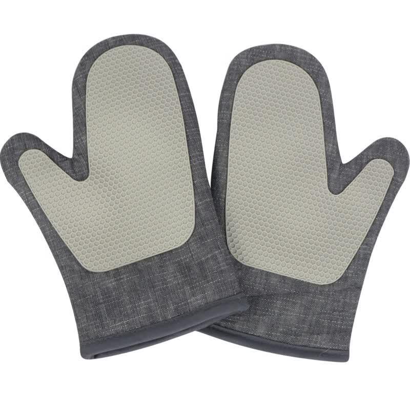 MDNG Heat-Resistant Silicone & Fabric Oven Mitts