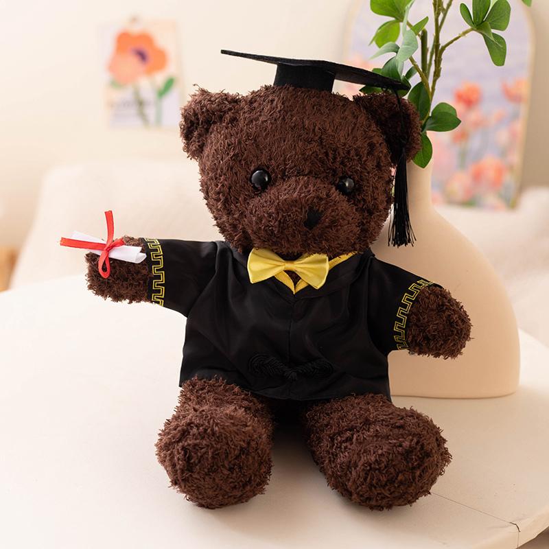 

Non-Toxic Cute Doctor Cap Bear Doll Graduation Bear Plush Doll Stuffed Plush Toys For Birthday Graduate Gifts For Student Children And Children about 30cm