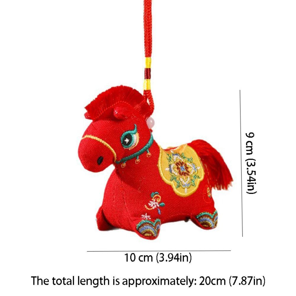 Embroidered Embroidery Mascot Pony Pendant Horse Doll Bag Horse Hanging Decoration  Kids