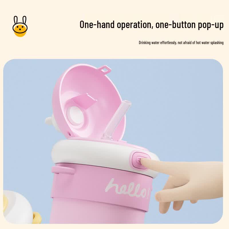 Cute Cartoon Glass Water Cups with Straps (2-Pack)