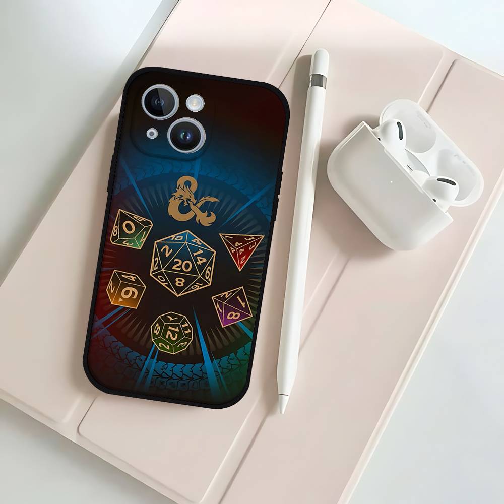Juego D-dungeons D-dragons D-DNDs Black Phone Case That Fits For IPhone 17,16,15,11,13,14 Pro Max,Plus,X,Xr,Xs Max,13Mini