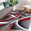 Modern Abstract Area Rug - Geometric Line Pattern Non-Slip Living Room Carpet