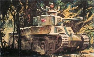 Model Atlantis Japonská armáda Stredný tank Typ 97 Plastový Model ATLAMCA313 1/48 Chi-Ha
