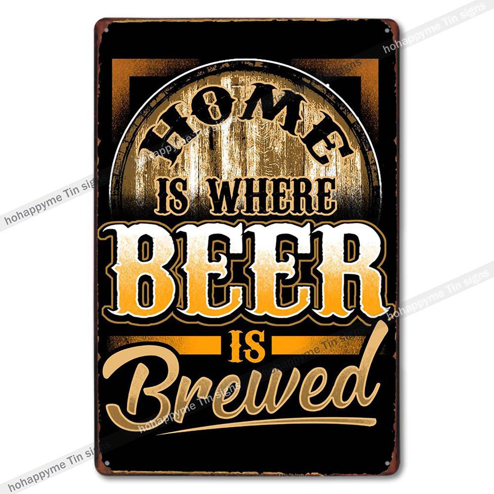 Retro Collectible Beer Tin Sign Metal Plaque Man Cave Garage Shed Decoration - 8x12in 20x30cm