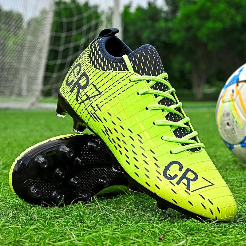 New Men Soccer Shoes Unisex Breathable Sports Cleats Drop Shipping Football Boots Professional Outdoor Ultralight Non-Slip
