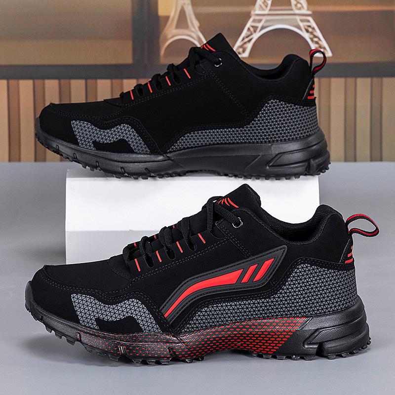 Fashion Men's Running Shoes Autumn Breathable Leather Shock Absorption Large Size 39-48 Casual Sports Sneakers Professional Runnin Shoes