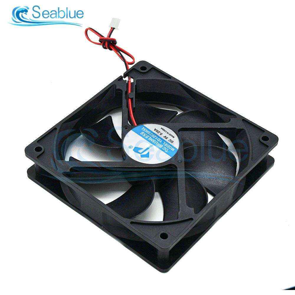 5Pcs 5V 12V 24V 0.2A 2.4W 120mm 12025 Oil Cooling Fan 120x120x25mm 2PIN DC Cooling Fan Quiet Industrial Fan for PC Computer Case