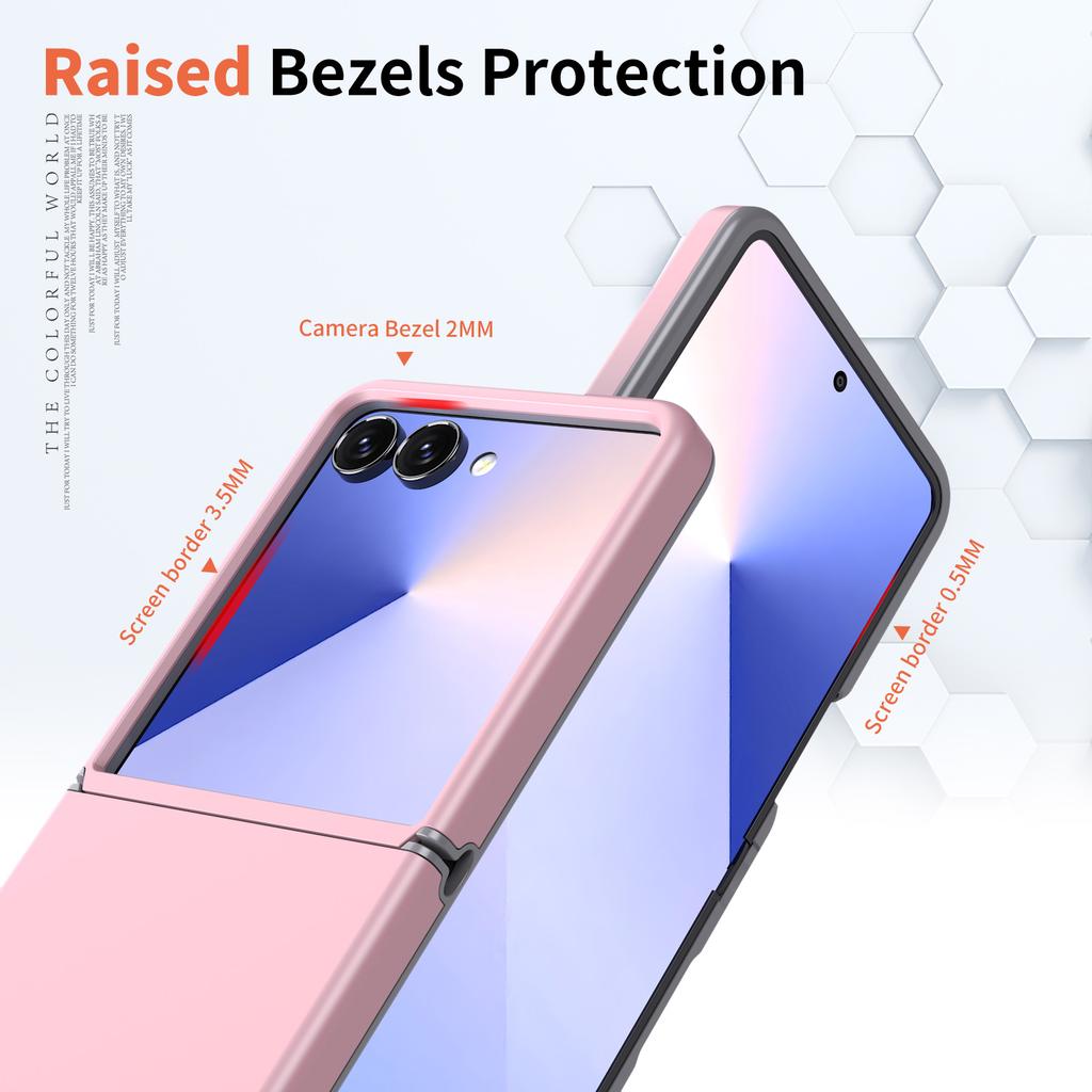 Cute Candy Color PC Shockproof Case for Samsung Galaxy Z Flip 7 TPU Connector Skin-Fell Cover for Samsung Z Flip 6 5 7 FE Flip7