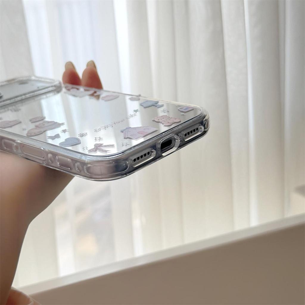 Small Rabbit Cartoon Mirror iPhone 14/13/12 Pro Max Anti-Fall Case