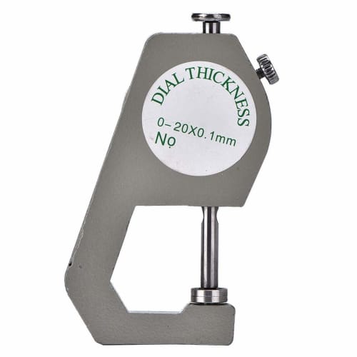 Yunir Measuring Gauge, 0-20mm 0.1mm Precision Pearl Thickness Bead Diameter Flat Head Pointer Instrument Portable Gauge Caliper for Jewelry Craft Make