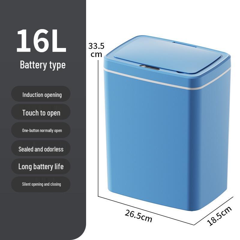 2026 Smart Trash Can: Long-lasting Battery, 16L Capacity, Fast Sensing Household Model