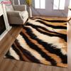 1PC Tiger Skin Theme Printed Carpet Rug for Living Room Bedroom, Office Areas, Durable Machine Washable Mat,Gift for Son Husband