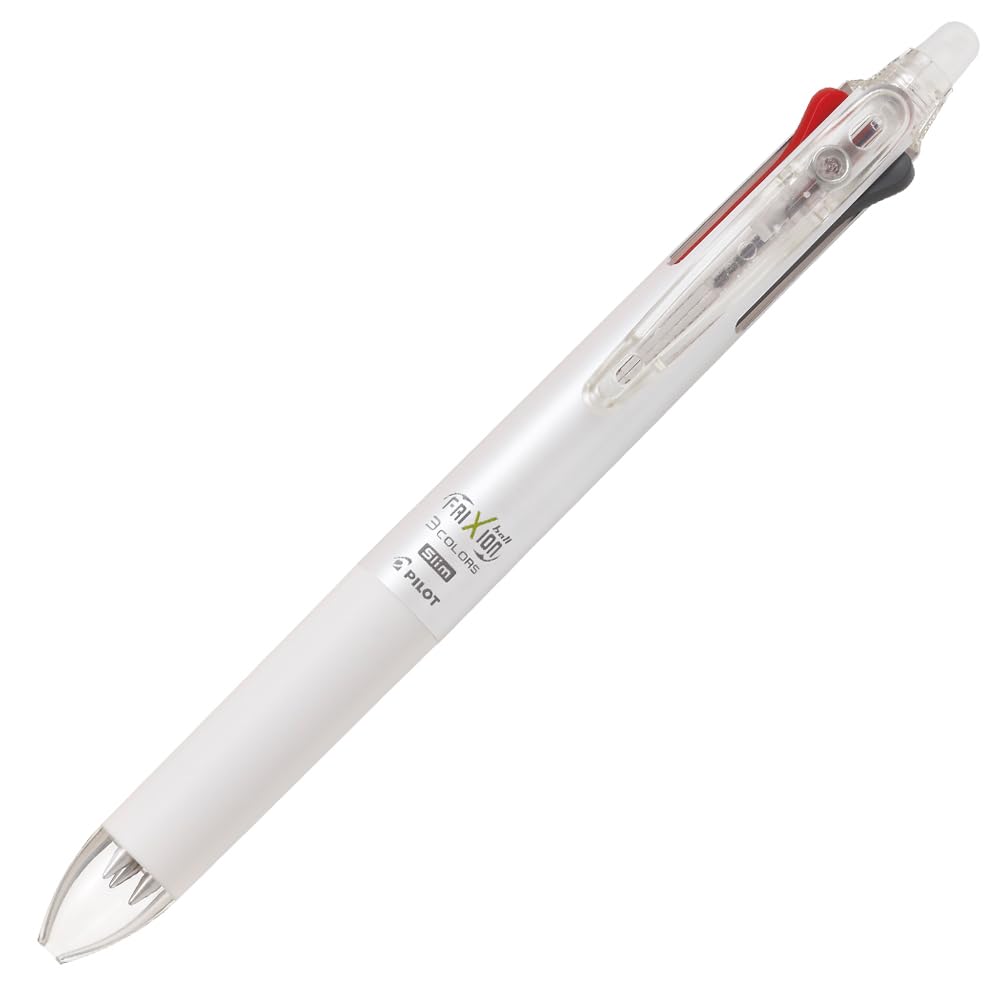 

PILOT 3 Color Ballpoint Pen Frixion Ball 3 Slim Pearl White PLKFBS60EFPW 0.5mm