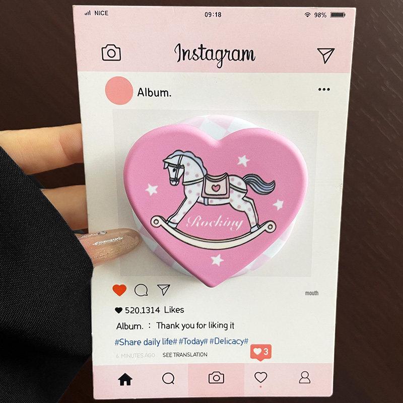 Filin Heart Puppy Rabbit Magsafe Magnetic Phone Holder: Retractable, Foldable, Strong Air Cushion Design.