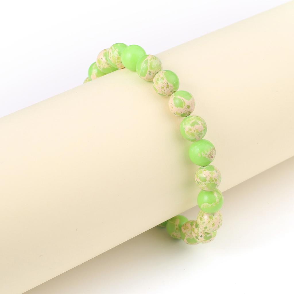 Nový styl Dámský náramek Přírodní kámen Emperor Stone Korálky 8X8 MM Přívěsky pro ženy Romantický dárek k narozeninám