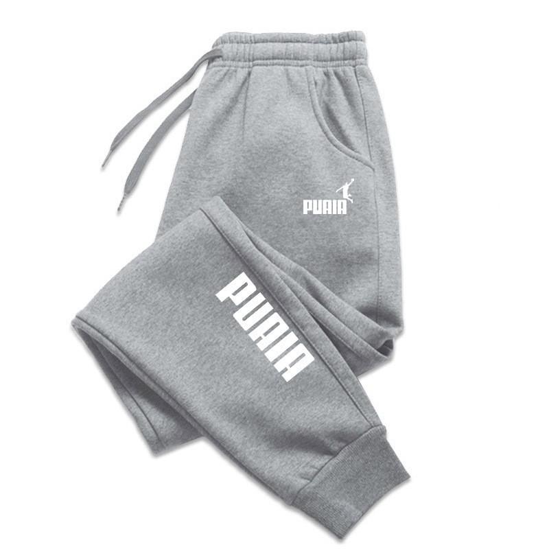 Mens Fleece Sweatpants Winter Casual Joggers Unisex Streetwear Loose Long Pants