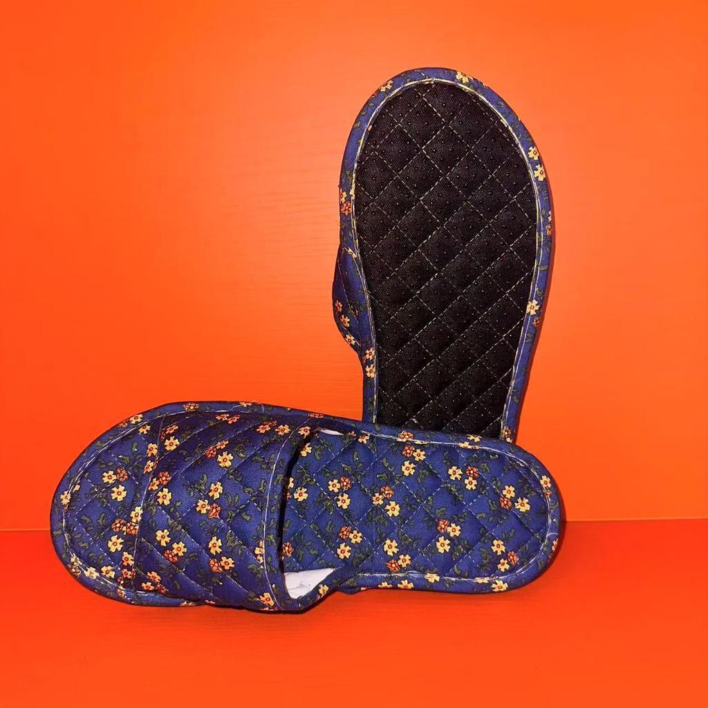 Karierte Baumwolle Weiche Sohle Indoor Rutschfeste Hausschuhe - Geräuschlos, Bequem, Vier-Jahreszeiten-Schuhwerk