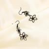 Chic Hollow Flower Double Pendant Earrings with 3D Design