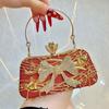 Fashion Musical Note Evening Clutch Purse Luxury Glitter Ladies Bow Design Diamond Studded Handbag Wedding Bridal Crossbody Bags