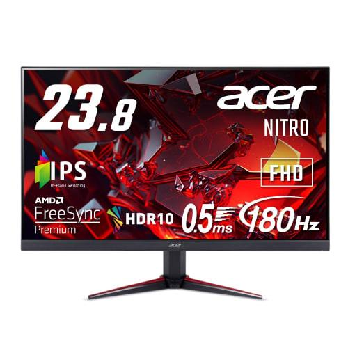 [.co.jp Exclusive] Japan Acer Acer Nitro Gaming Monitor 23.8 Inch IPS Full HD 180Hz 0.5ms For PC/PS5/Xbox X/S Headphone Terminal Speaker HDMI2.0 AMD F