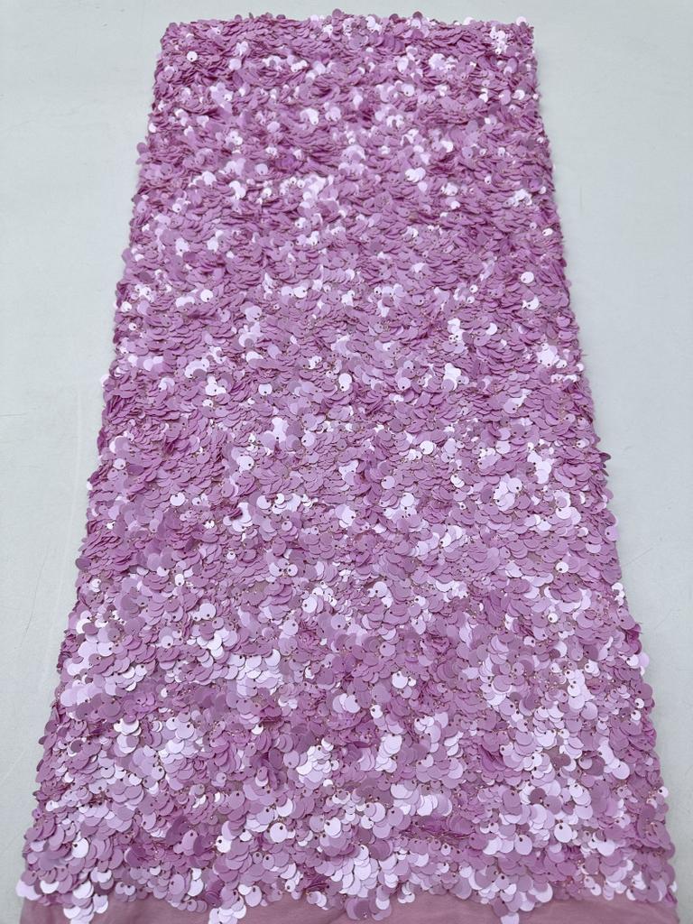 5+7+9mm Sequins Lace Fabric Fashion Design Handmade Embrordered Net Lace with Full Sequin Fabric for Party Evening Dress Cloth
