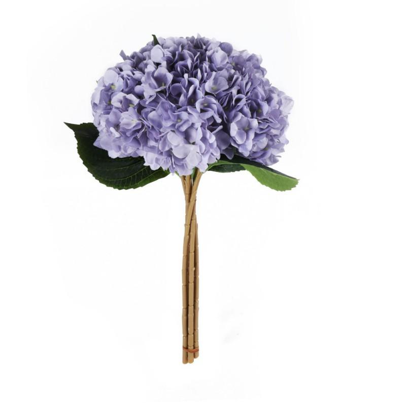 5 шт. искусственных цветов, натуральный, как живой шелк, гортензия, свадебный букет невесты, аксессуары для украшения дома, искусственные растения