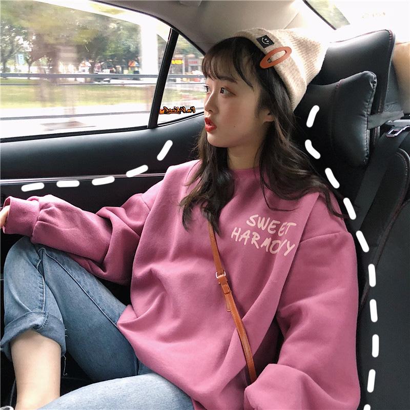 

Мягкий Утепленный Оригинальный Мультяшный Свитер Топы Круглый Вырез Свободная Базовая Футболка Студенческая Парная Одежда Куртка Мода Ретро Универсальная Толстовка one size