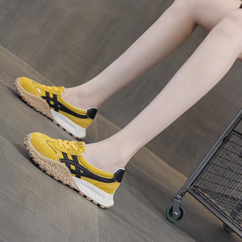 Dexun shoes shallow mouth shoes women's 2025 summer new Internet celebrity explosion casual fashion versatile platform sports white shoes