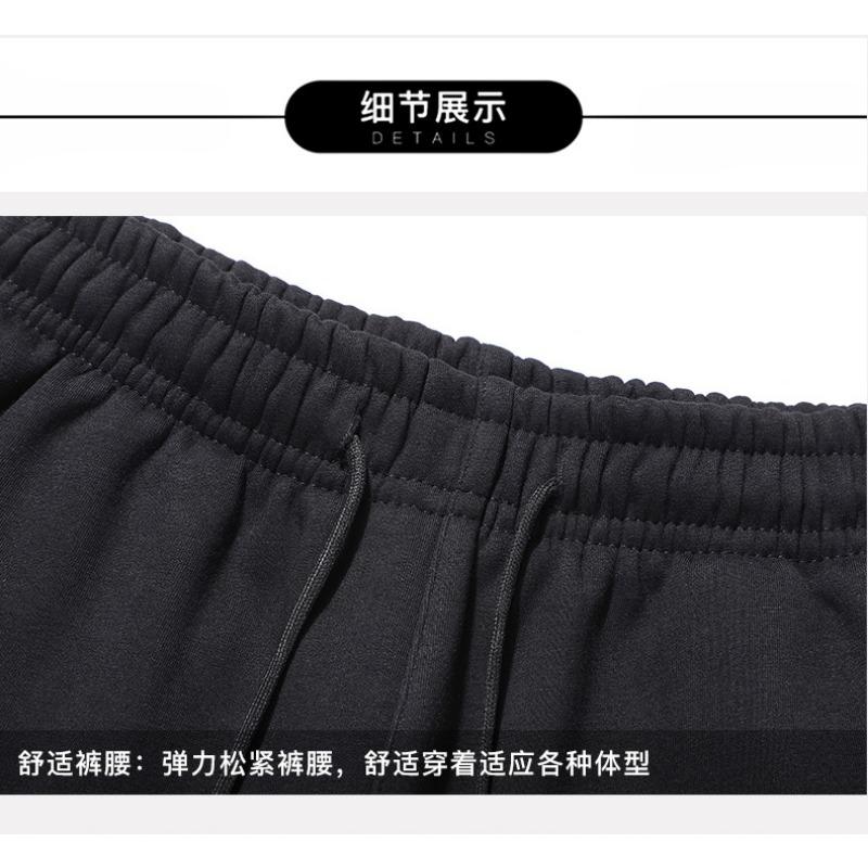 Spodnie dresowe z elastycznym pasem, casualowe, modne, ze sznurkiem, męskie, uniwersalne, welurowe, sportowe, spodnie męskie