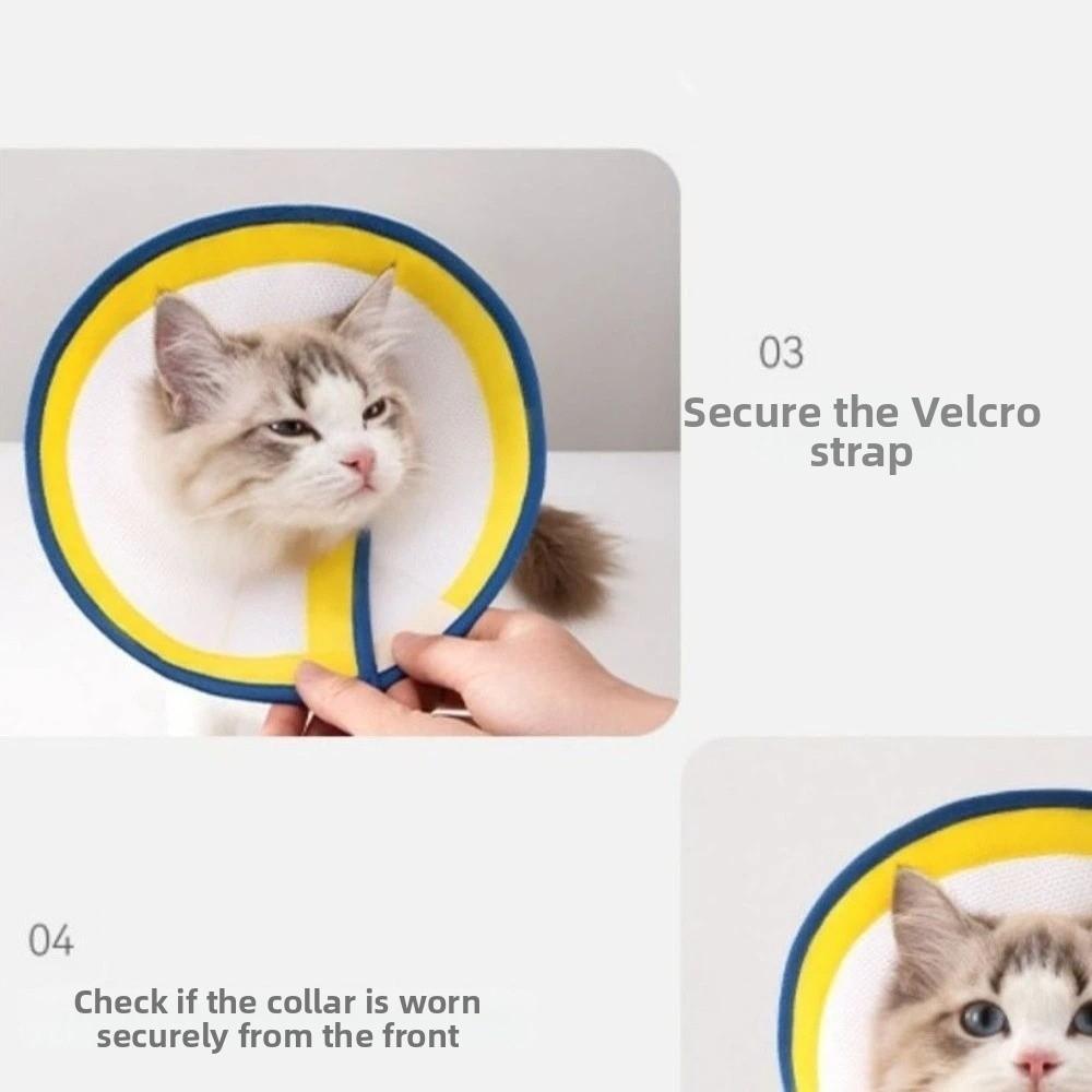 Breathable Cat Cone Collar Mesh Pet Protective Collar Pet Elizabethan Collars  Pet Accessories